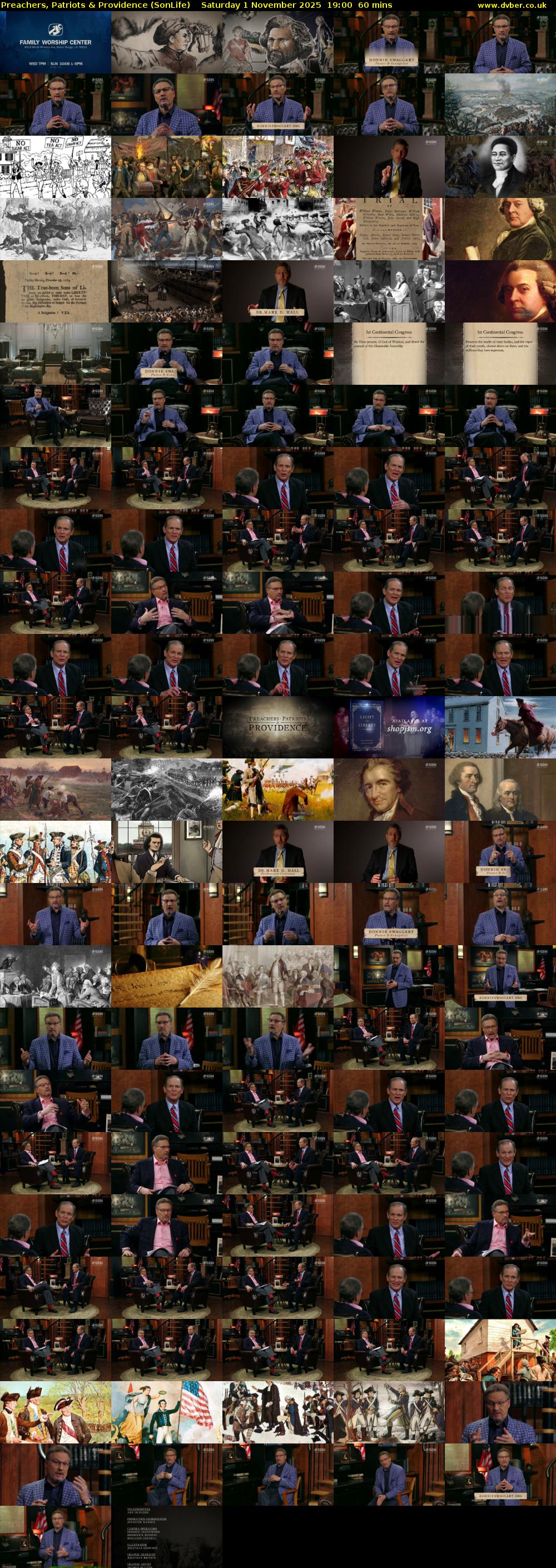 Preachers, Patriots & Providence (SonLife) Saturday 1 November 2025 19:00 - 20:00