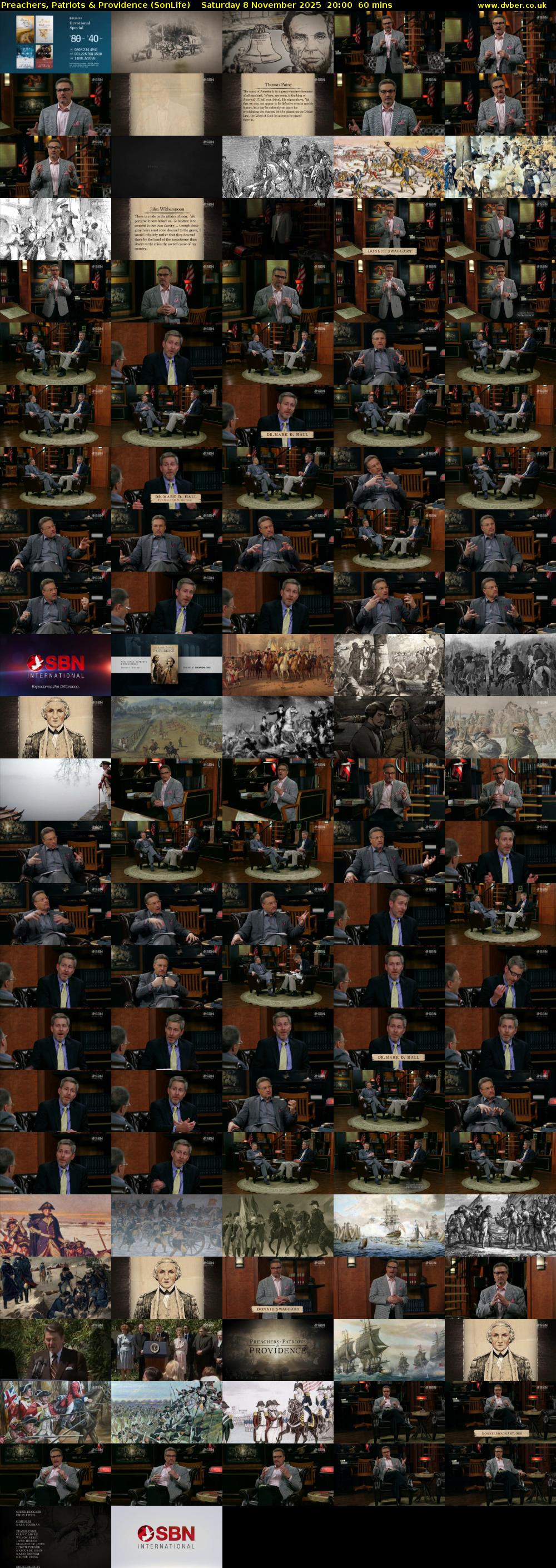 Preachers, Patriots & Providence (SonLife) Saturday 8 November 2025 20:00 - 21:00