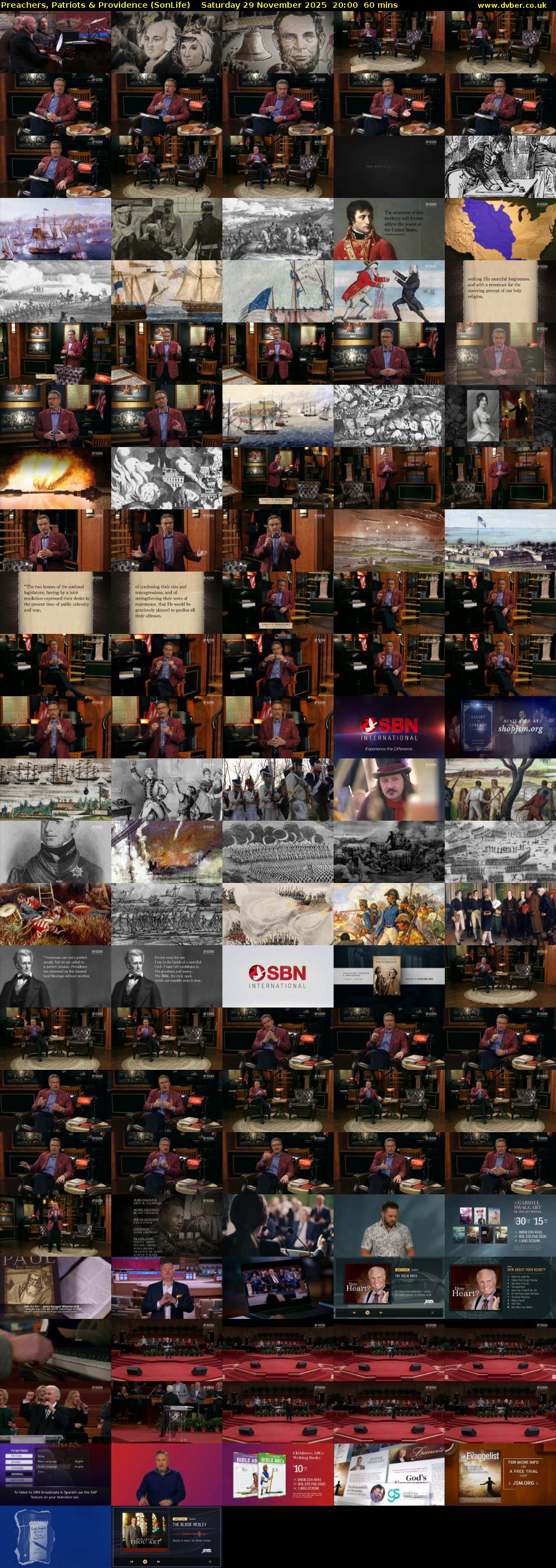 Preachers, Patriots & Providence (SonLife) Saturday 29 November 2025 20:00 - 21:00