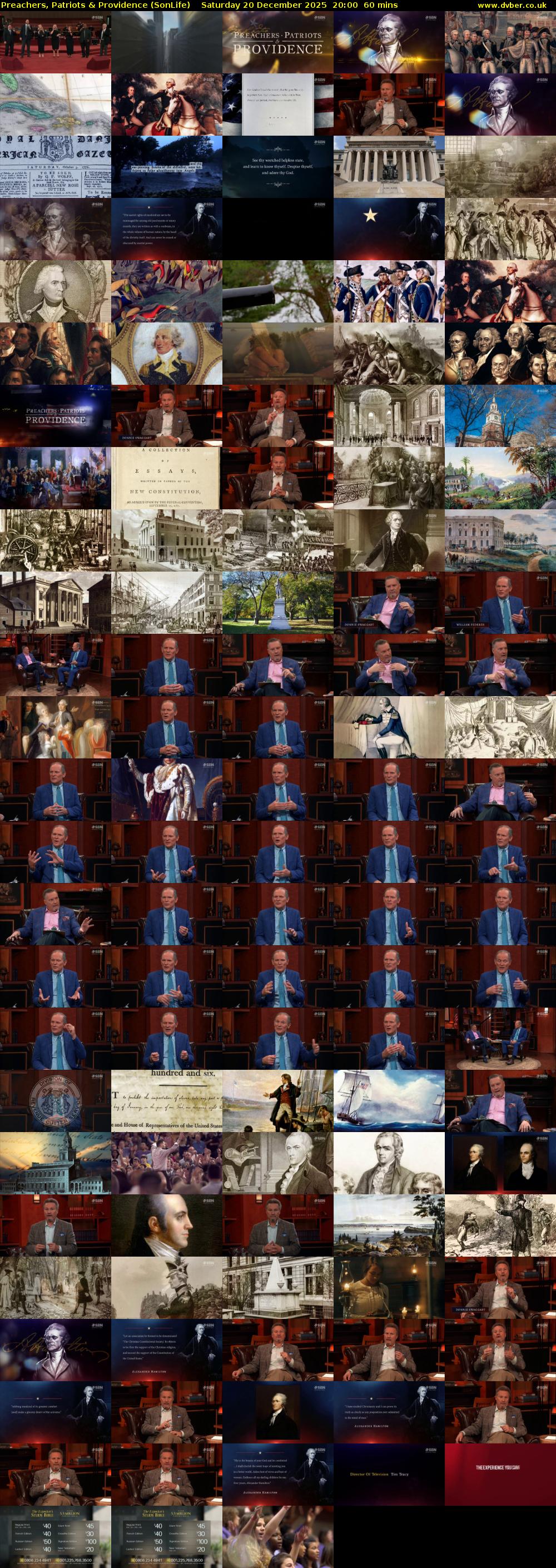 Preachers, Patriots & Providence (SonLife) Saturday 20 December 2025 20:00 - 21:00