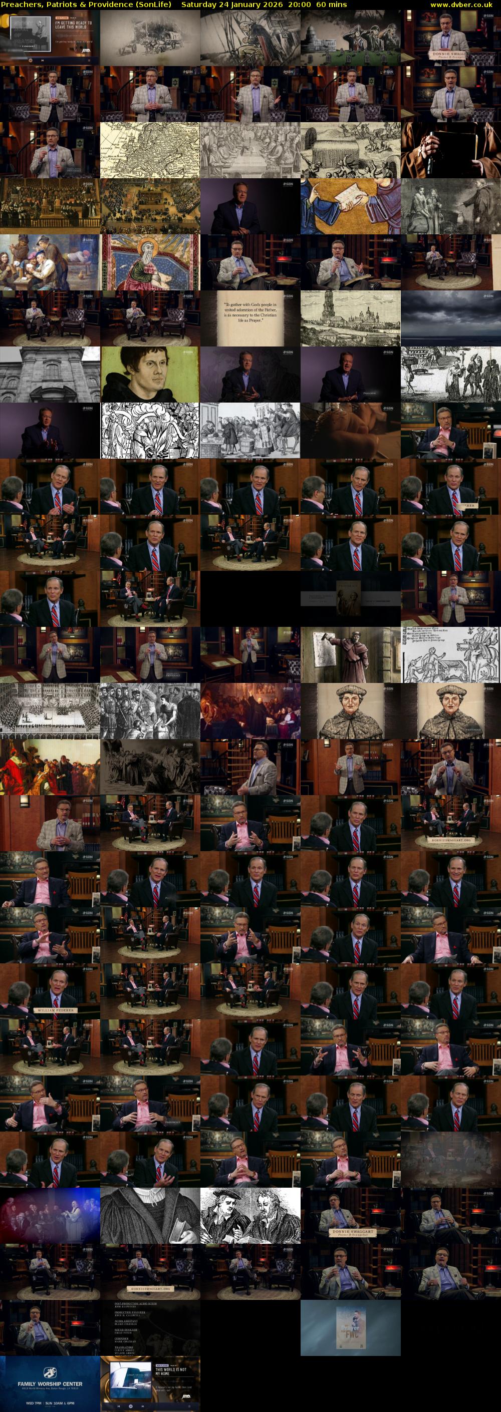 Preachers, Patriots & Providence (SonLife) Saturday 24 January 2026 20:00 - 21:00