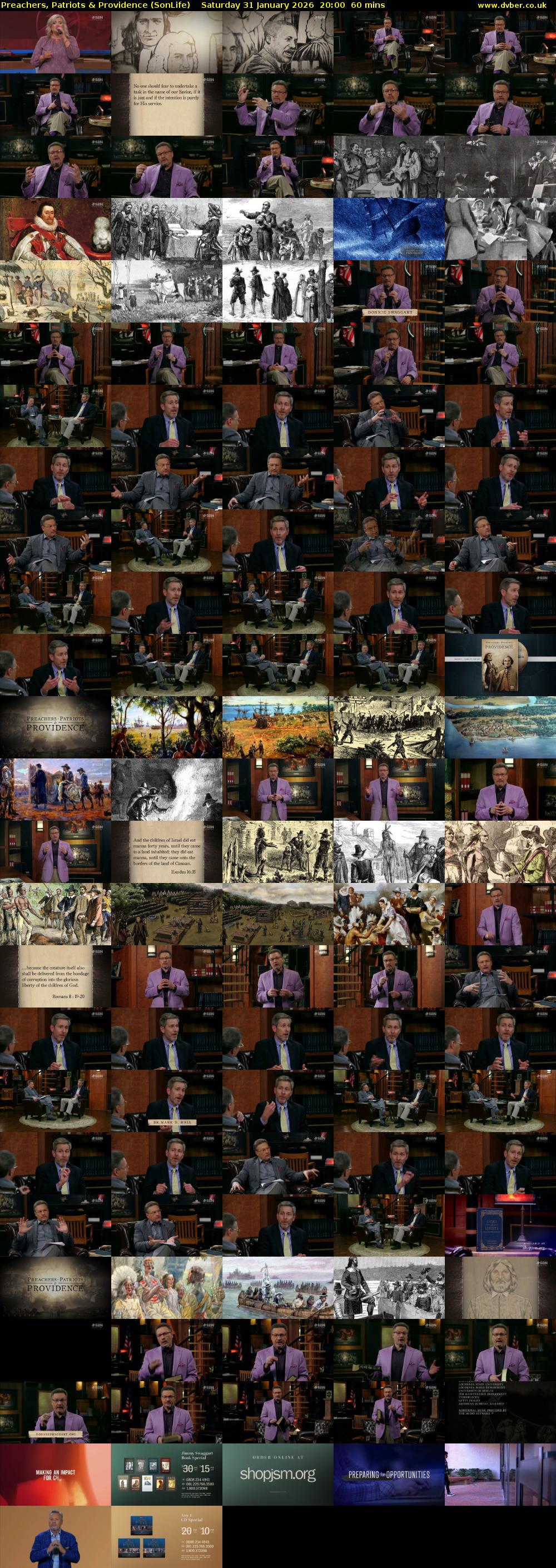 Preachers, Patriots & Providence (SonLife) Saturday 31 January 2026 20:00 - 21:00