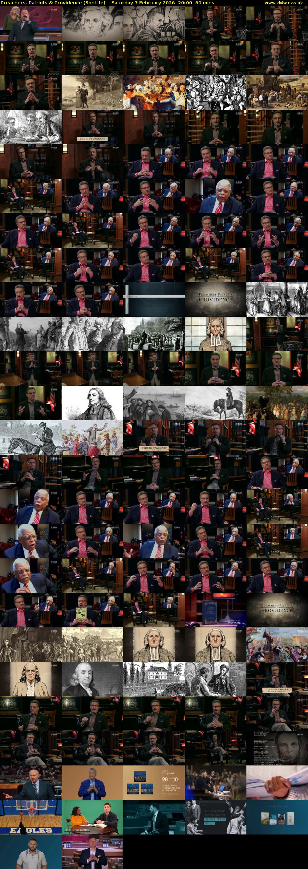 Preachers, Patriots & Providence (SonLife) Saturday 7 February 2026 20:00 - 21:00