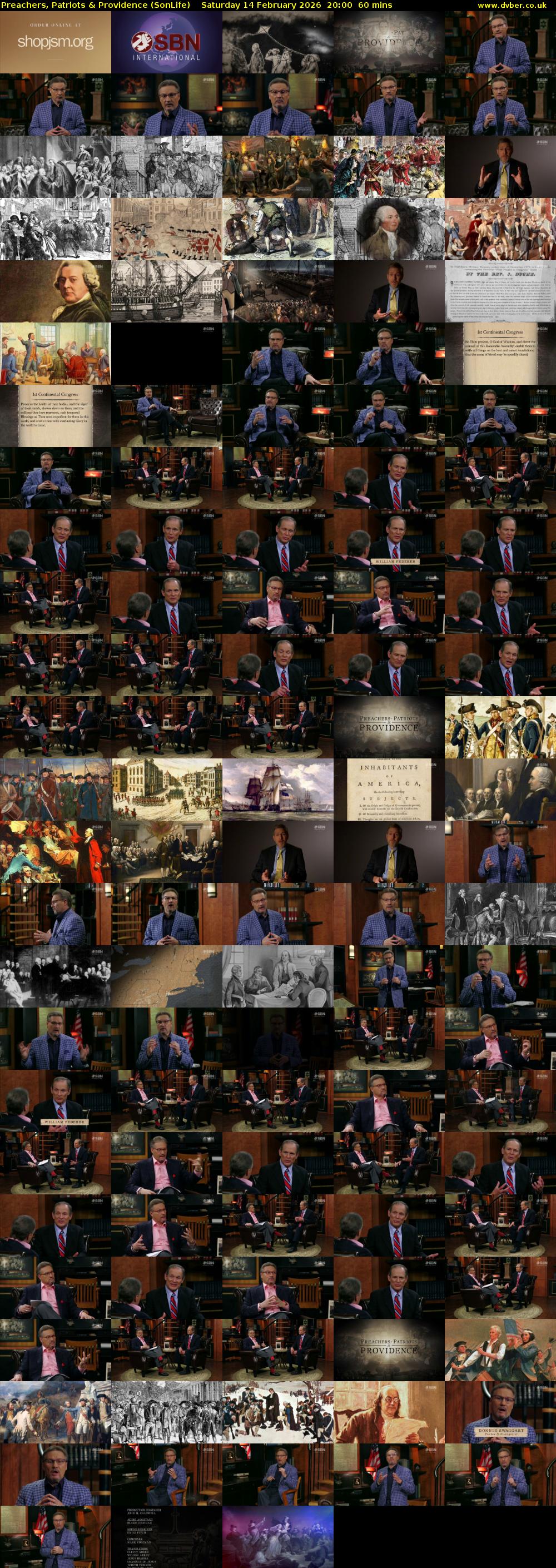 Preachers, Patriots & Providence (SonLife) Saturday 14 February 2026 20:00 - 21:00