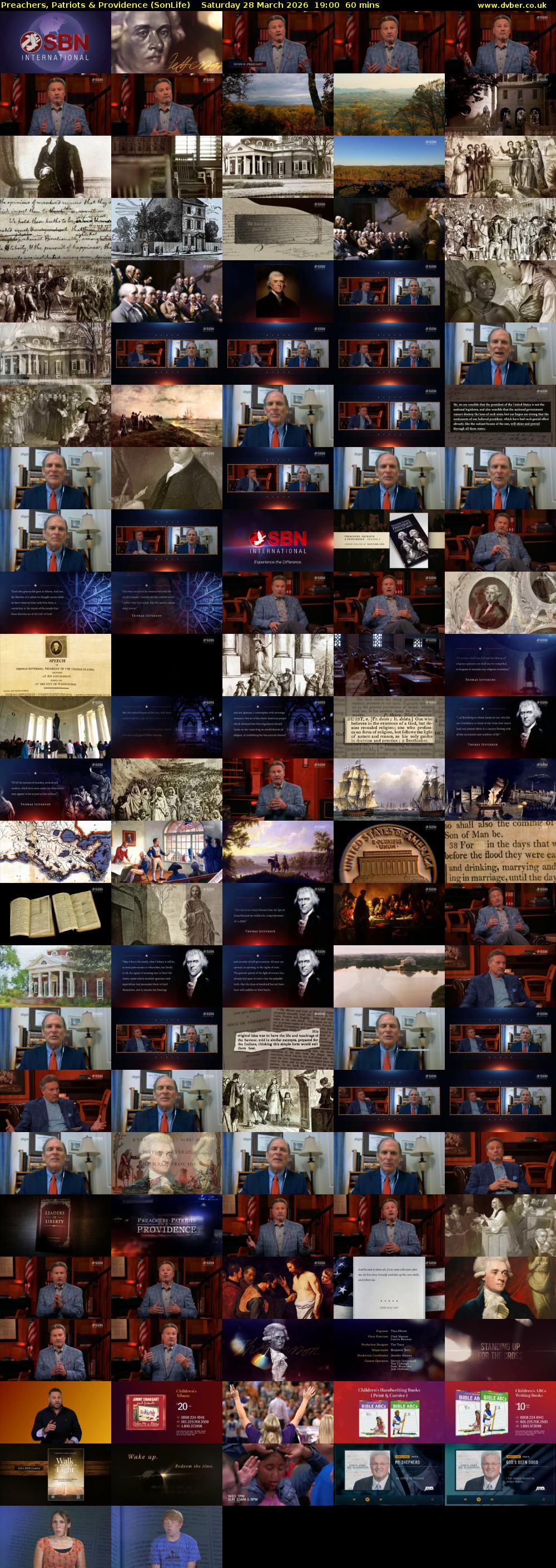 Preachers, Patriots & Providence (SonLife) Saturday 28 March 2026 19:00 - 20:00