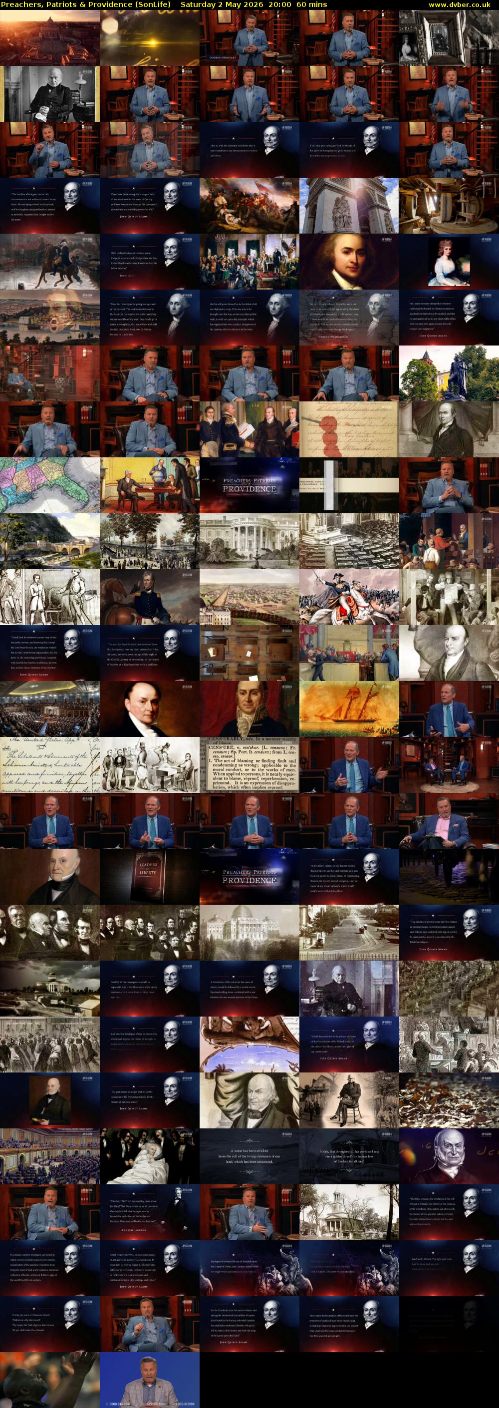 Preachers, Patriots & Providence (SonLife) Saturday 2 May 2026 20:00 - 21:00