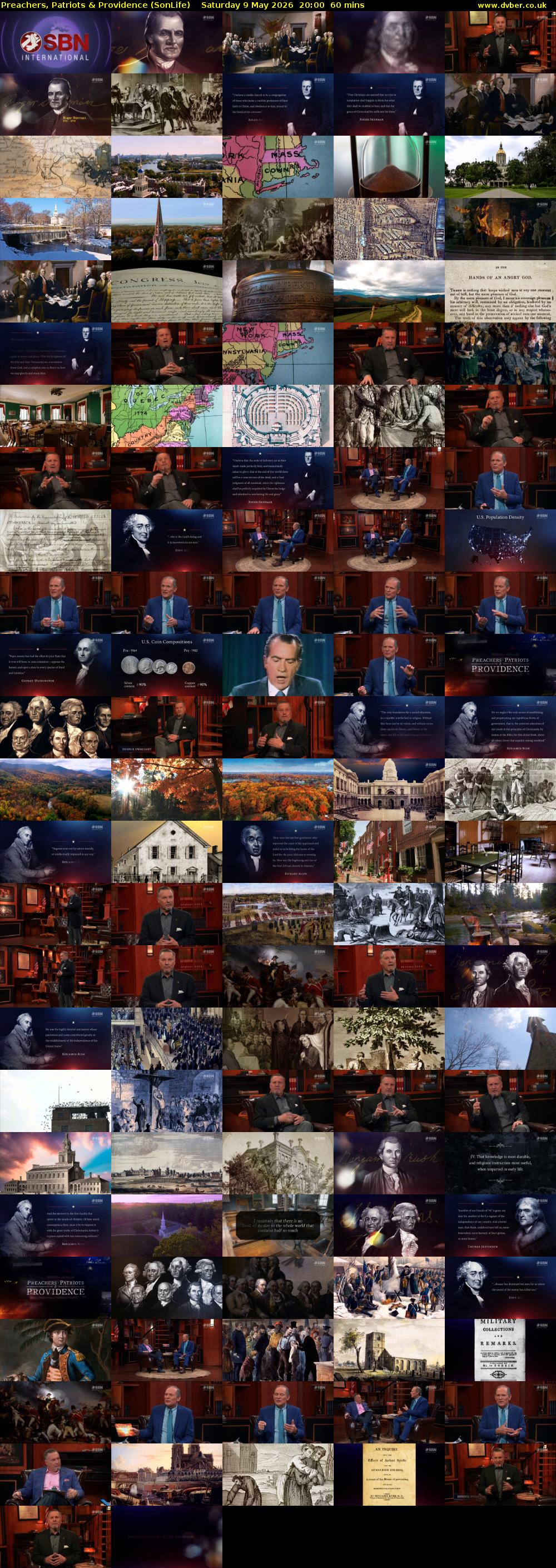 Preachers, Patriots & Providence (SonLife) Saturday 9 May 2026 20:00 - 21:00