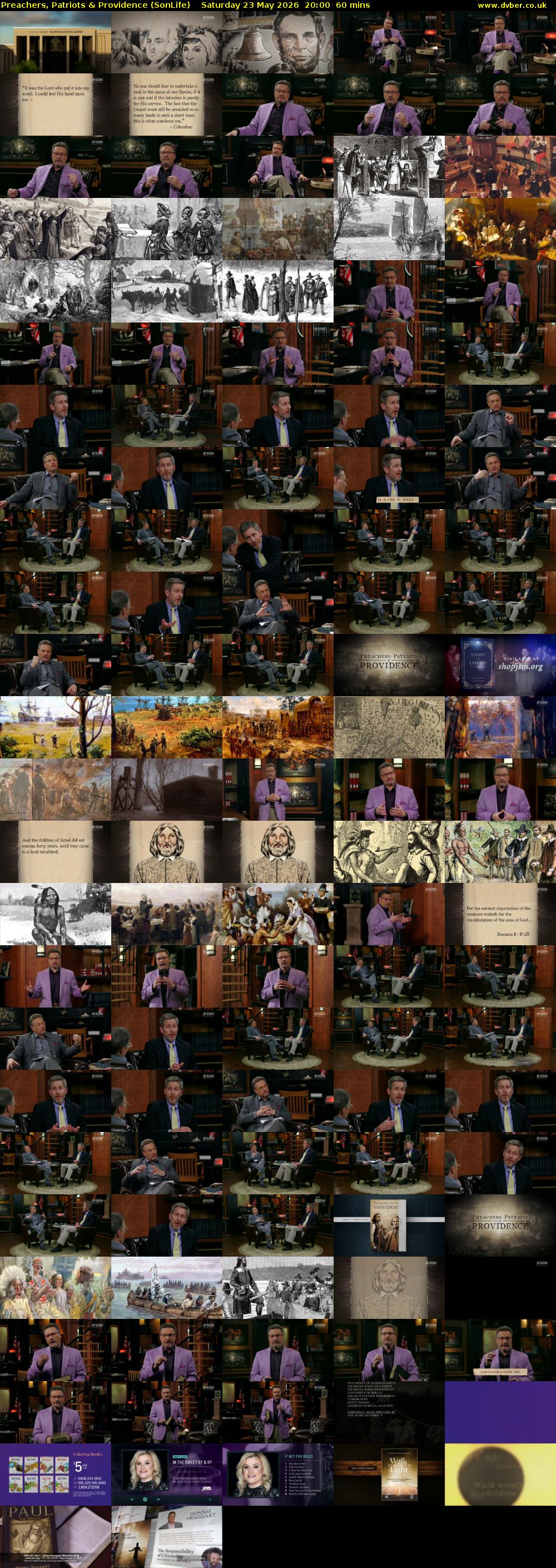 Preachers, Patriots & Providence (SonLife) Saturday 23 May 2026 20:00 - 21:00
