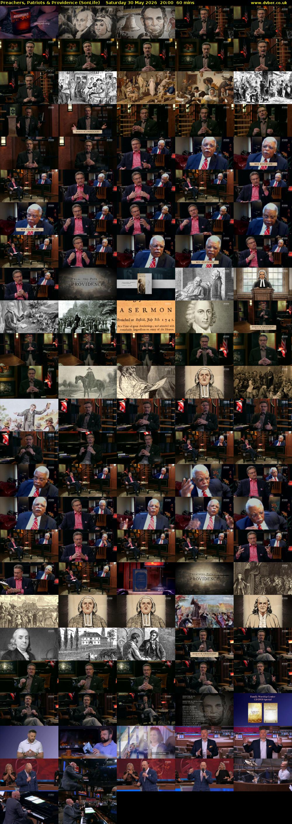 Preachers, Patriots & Providence (SonLife) Saturday 30 May 2026 20:00 - 21:00