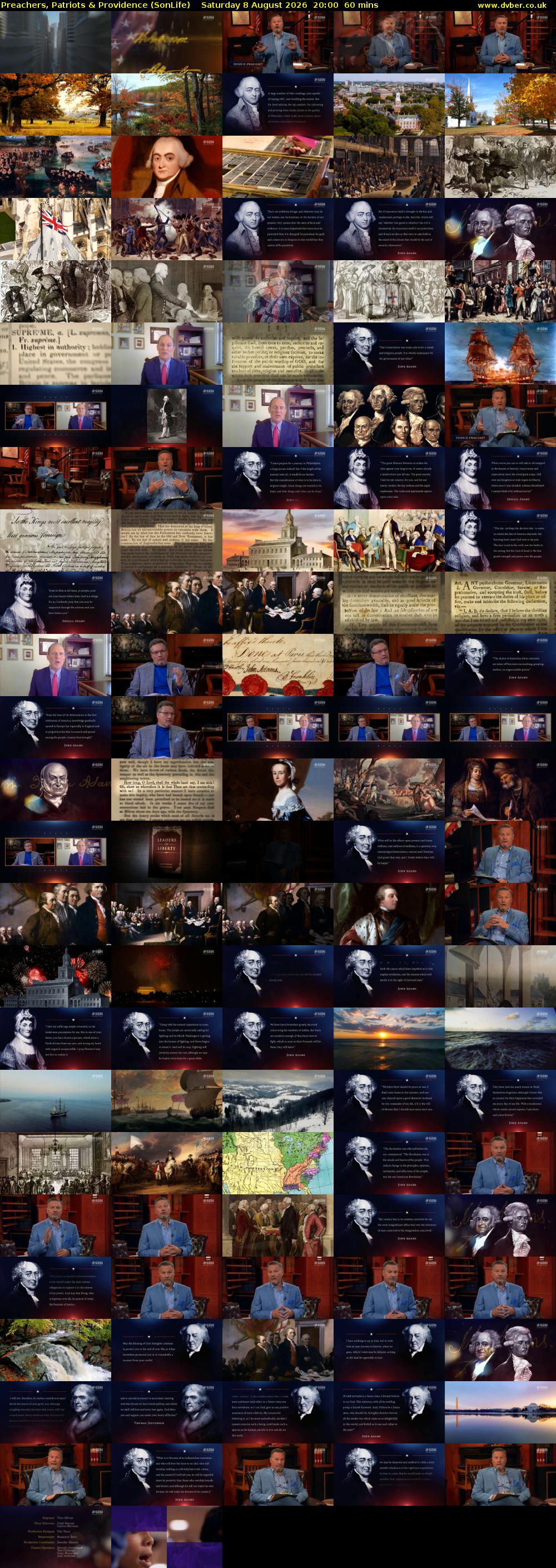 Preachers, Patriots & Providence (SonLife) Saturday 8 August 2026 20:00 - 21:00