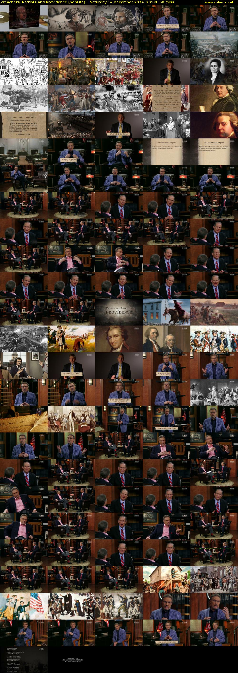 Preachers, Patriots and Providence (SonLife) Saturday 14 December 2024 20:00 - 21:00