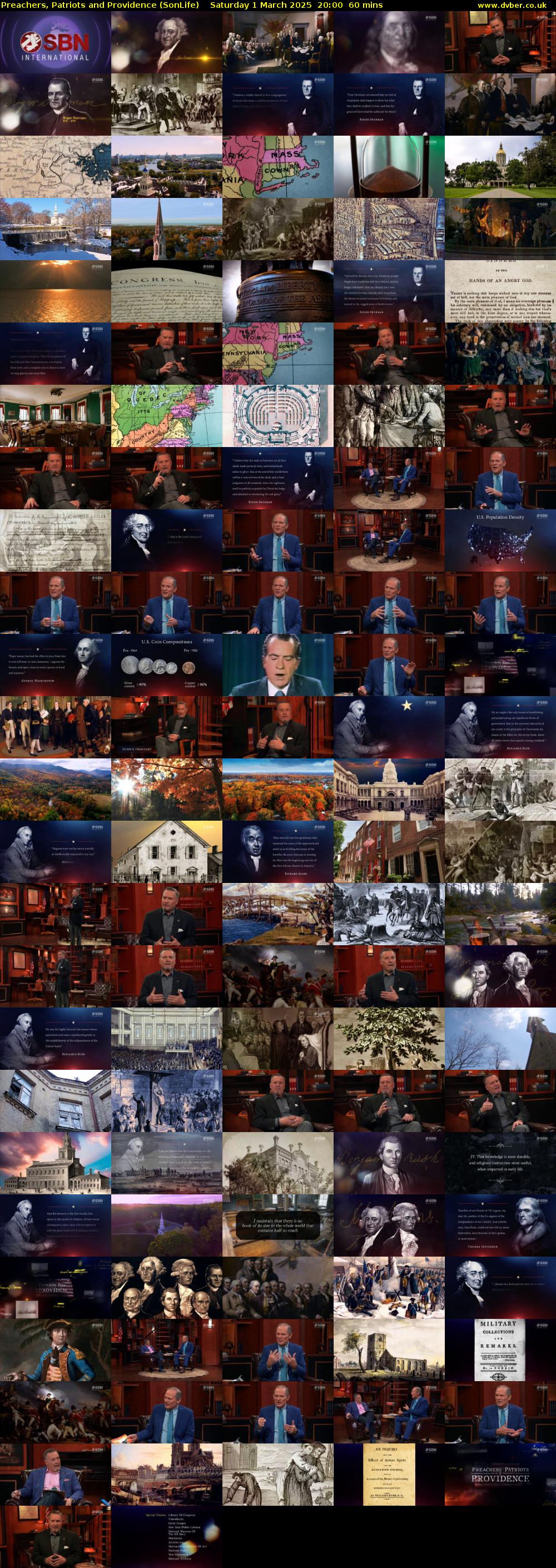 Preachers, Patriots and Providence (SonLife) Saturday 1 March 2025 20:00 - 21:00