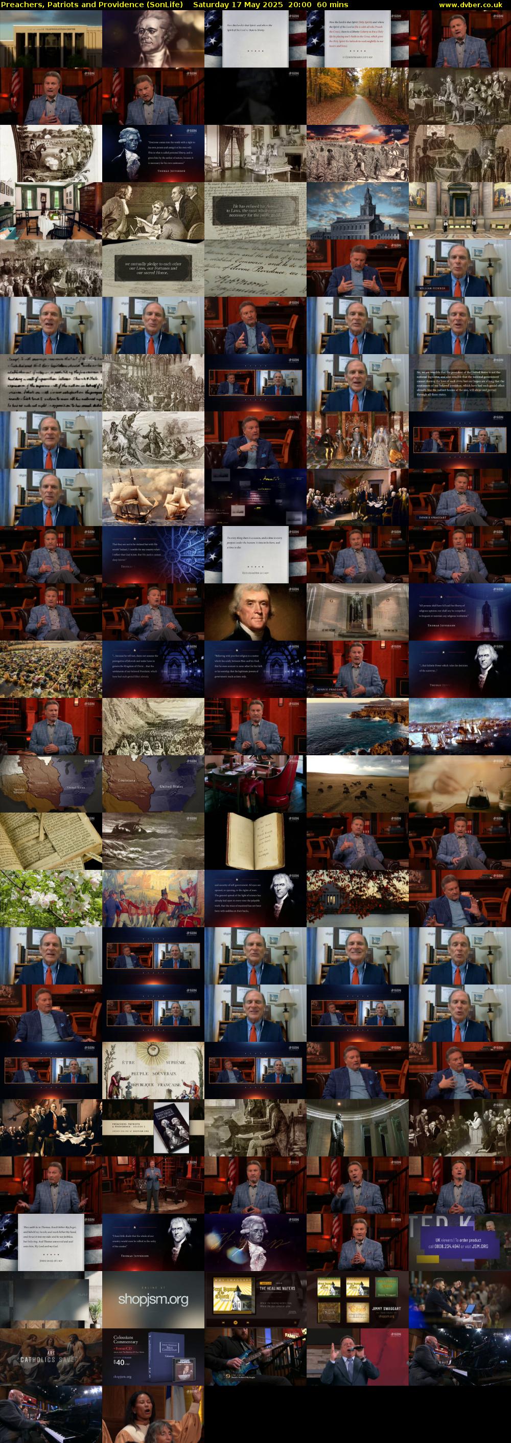 Preachers, Patriots and Providence (SonLife) Saturday 17 May 2025 20:00 - 21:00