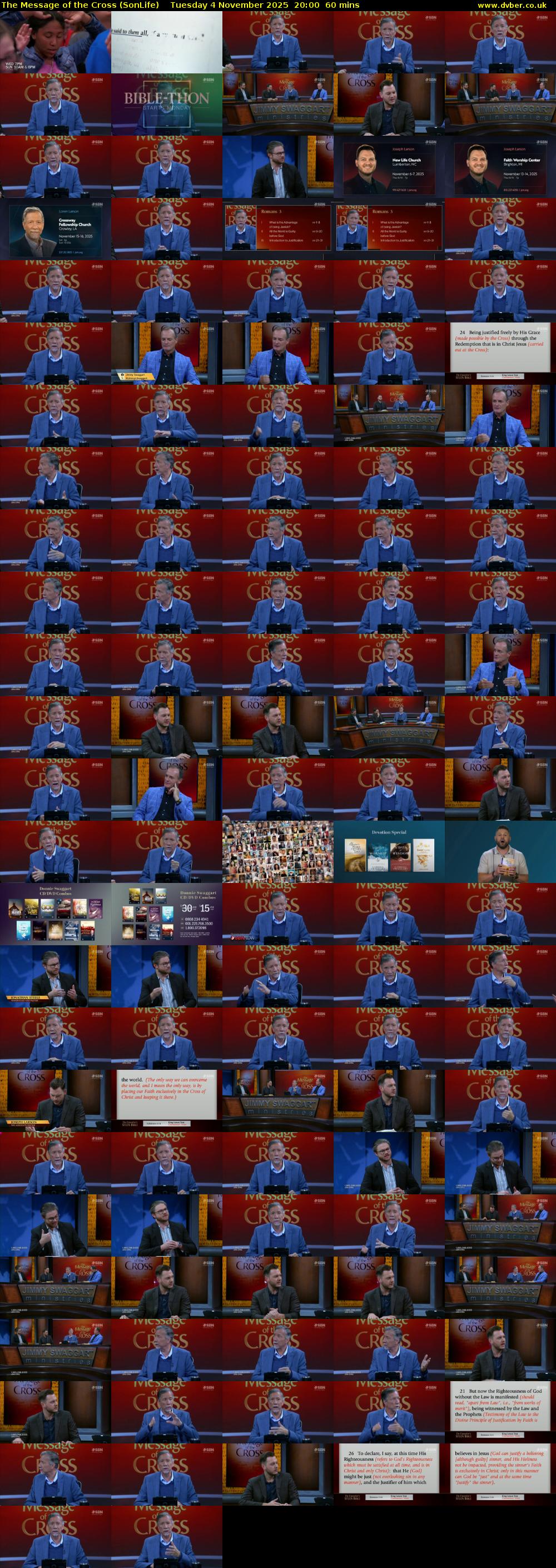 The Message of the Cross (SonLife) Tuesday 4 November 2025 20:00 - 21:00