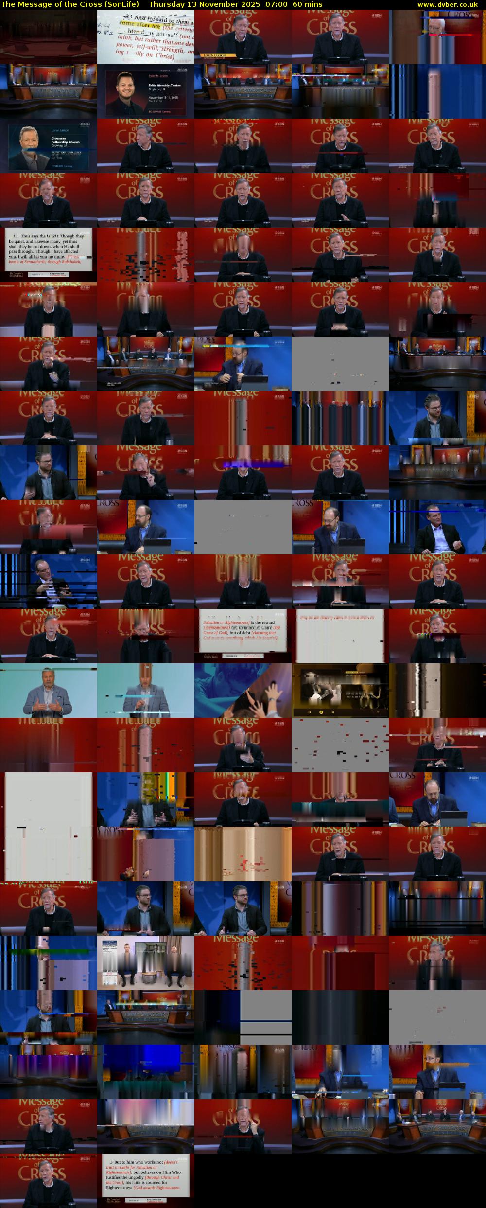 The Message of the Cross (SonLife) Thursday 13 November 2025 07:00 - 08:00