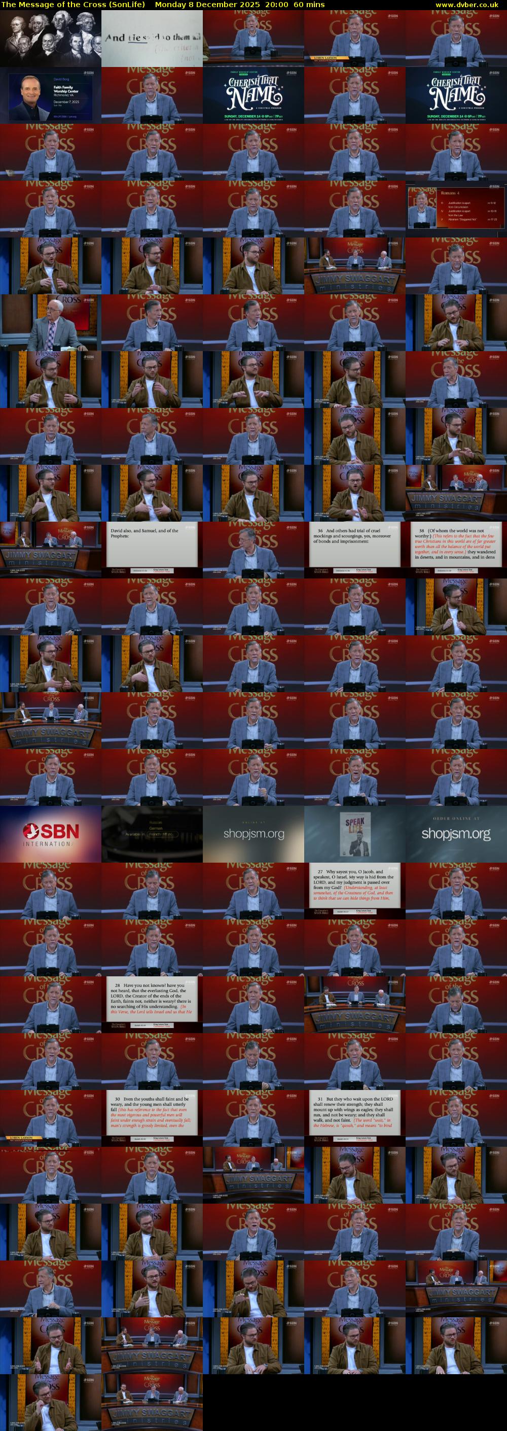 The Message of the Cross (SonLife) Monday 8 December 2025 20:00 - 21:00