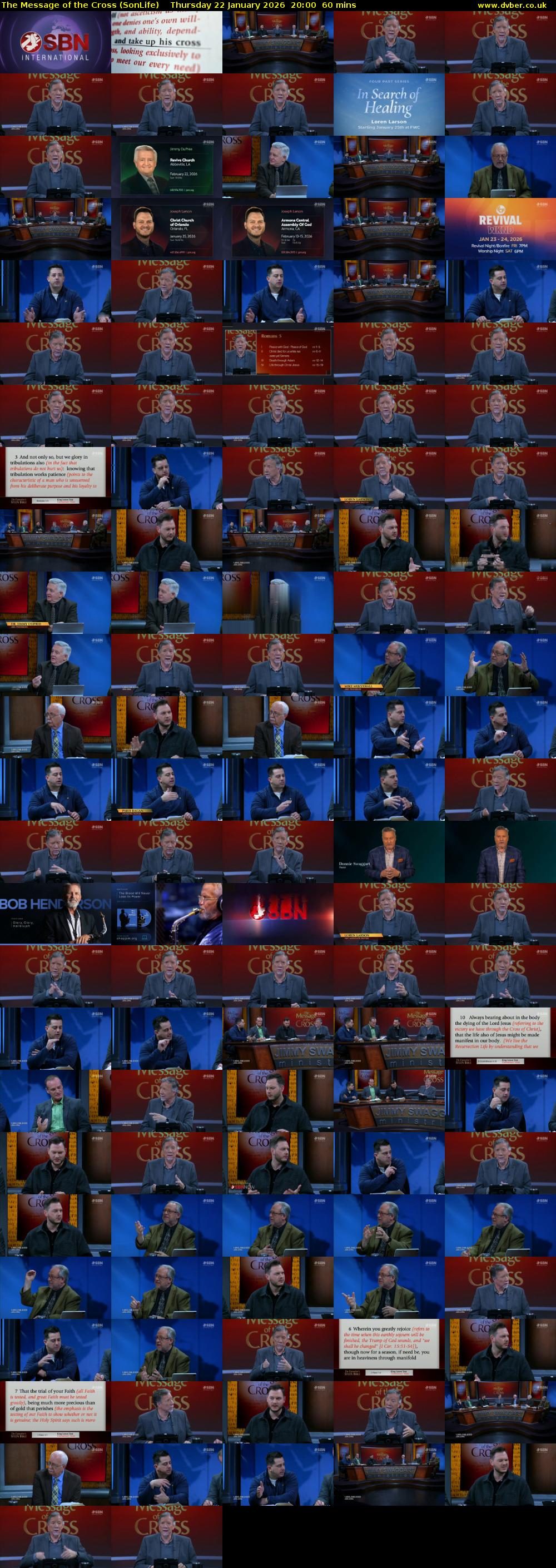 The Message of the Cross (SonLife) Thursday 22 January 2026 20:00 - 21:00