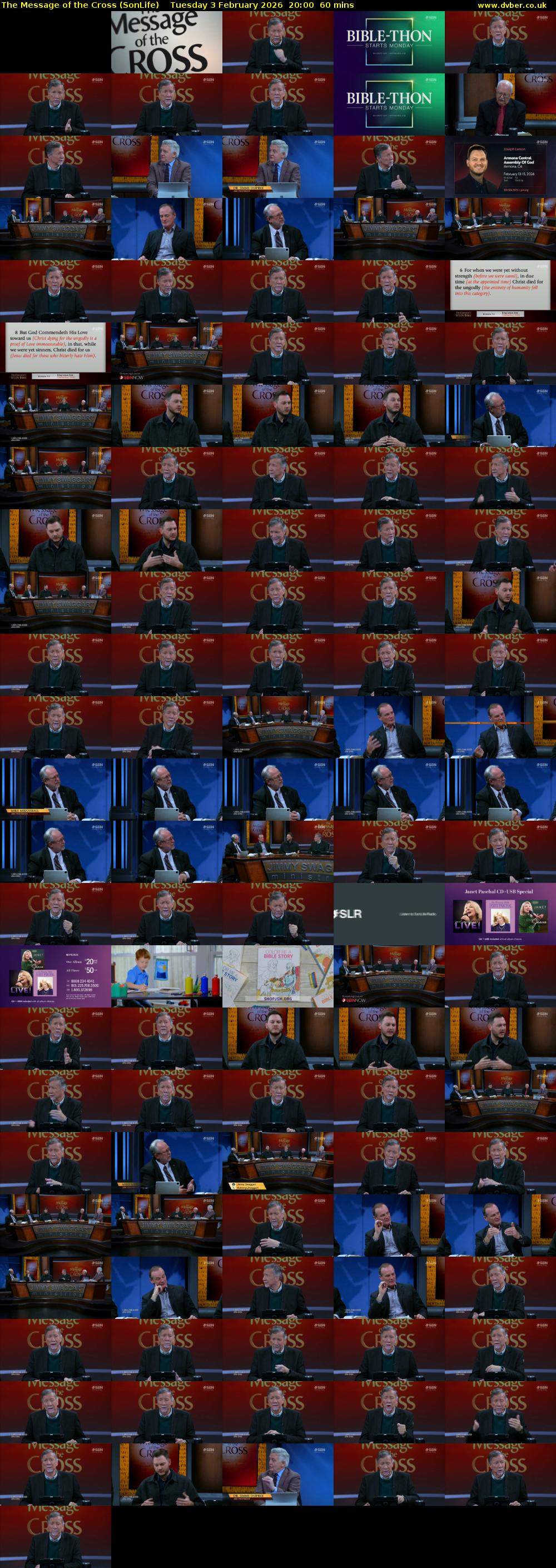 The Message of the Cross (SonLife) Tuesday 3 February 2026 20:00 - 21:00