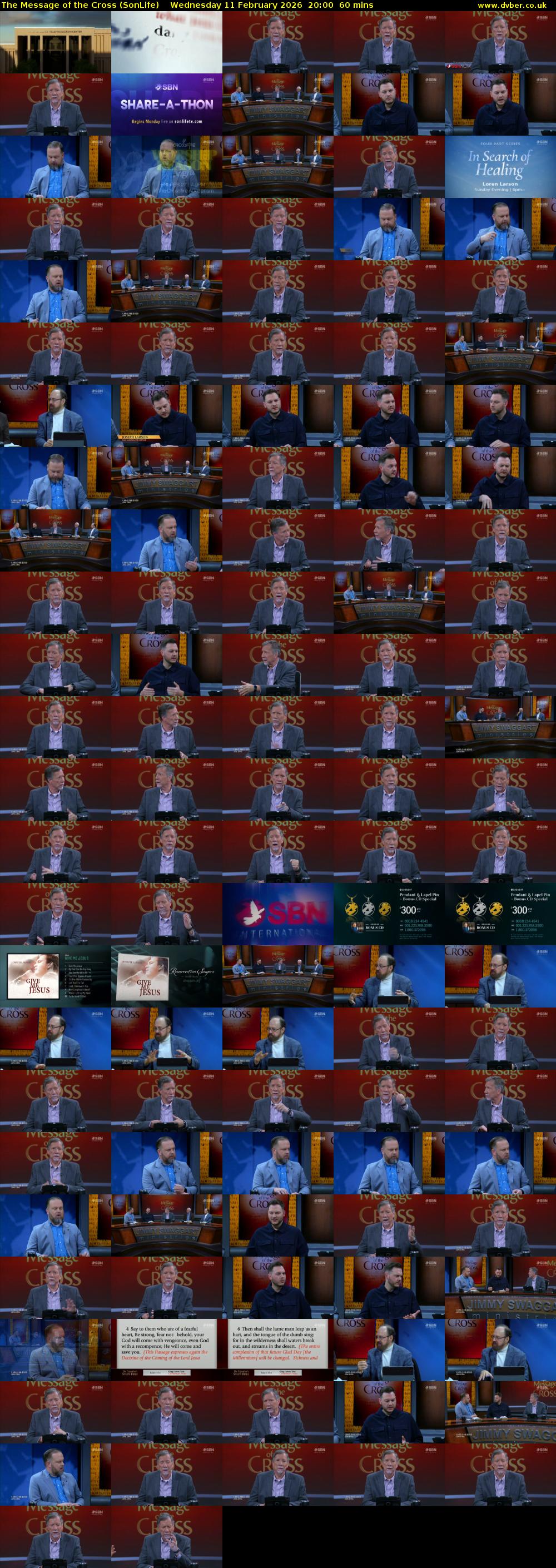 The Message of the Cross (SonLife) Wednesday 11 February 2026 20:00 - 21:00