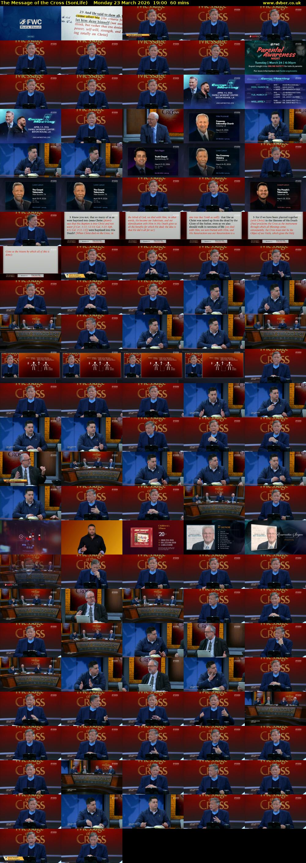 The Message of the Cross (SonLife) Monday 23 March 2026 19:00 - 20:00