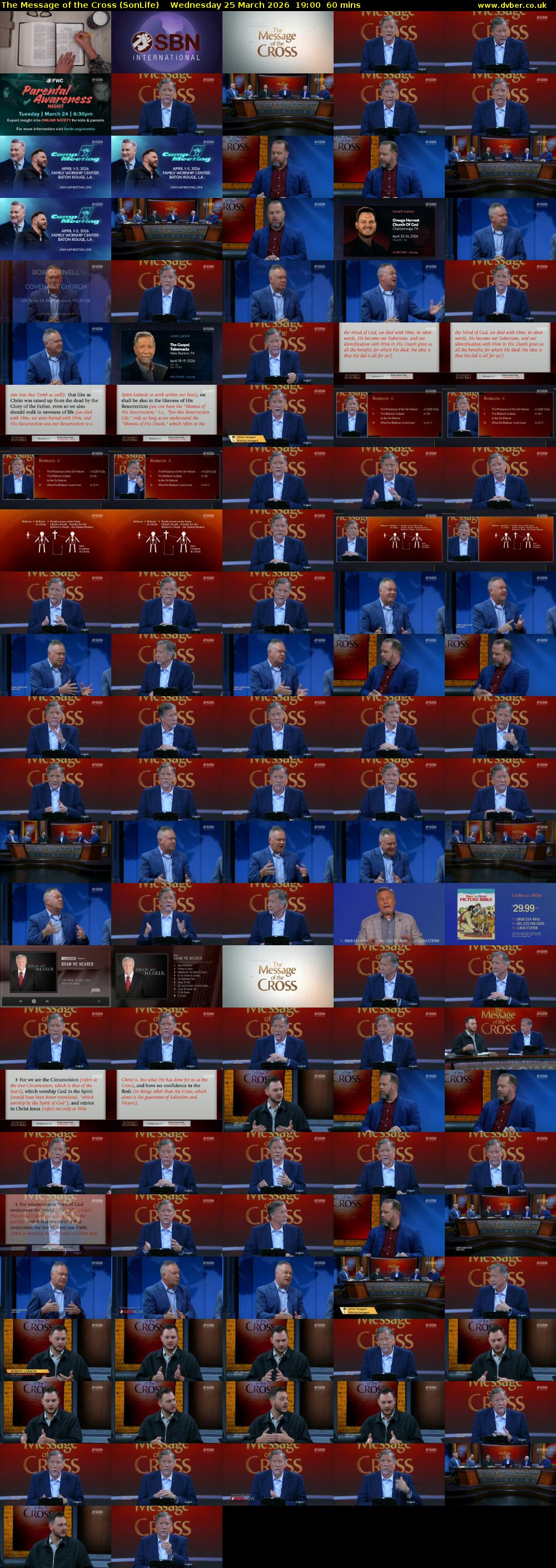 The Message of the Cross (SonLife) Wednesday 25 March 2026 19:00 - 20:00