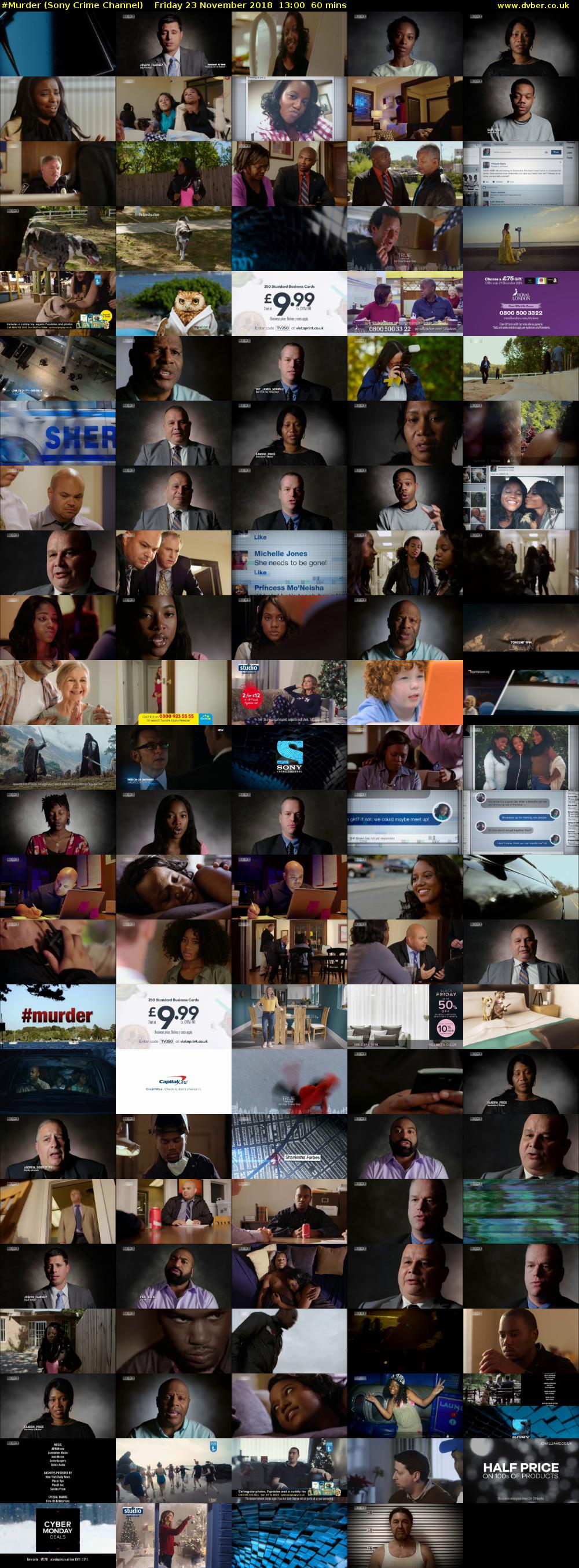 #Murder (Sony Crime Channel) Friday 23 November 2018 13:00 - 14:00