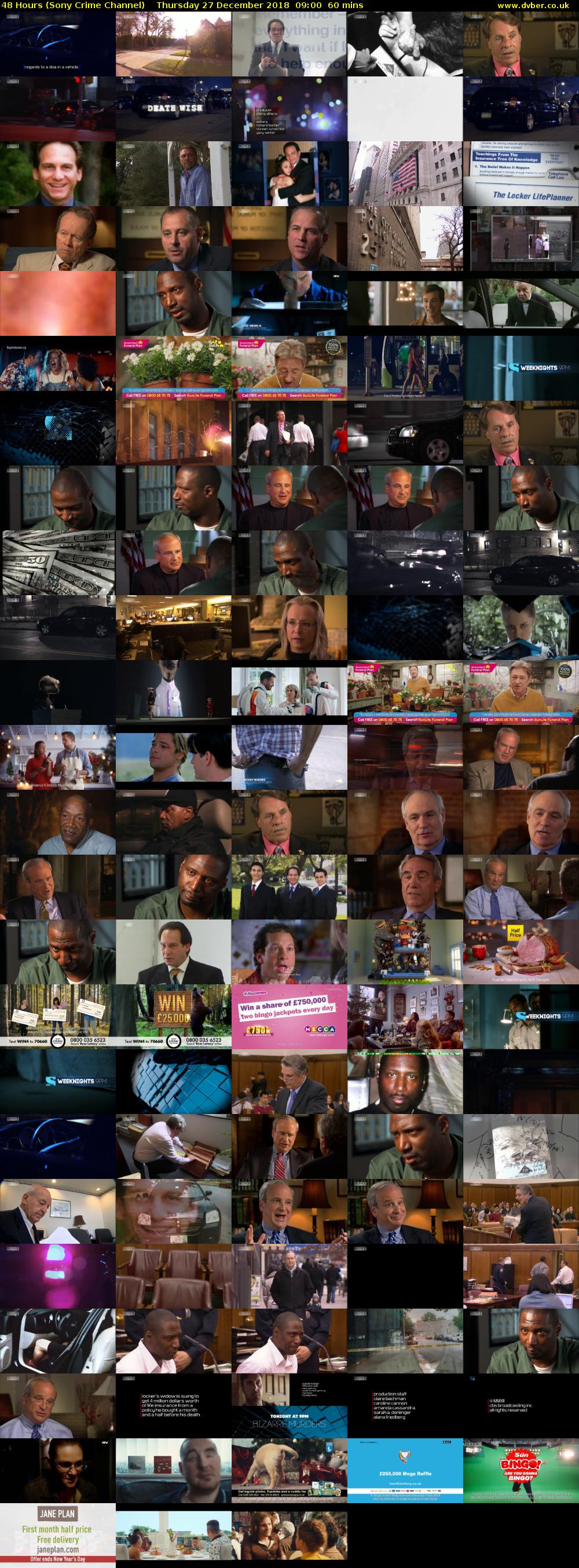 48 Hours (Sony Crime Channel) Thursday 27 December 2018 09:00 - 10:00