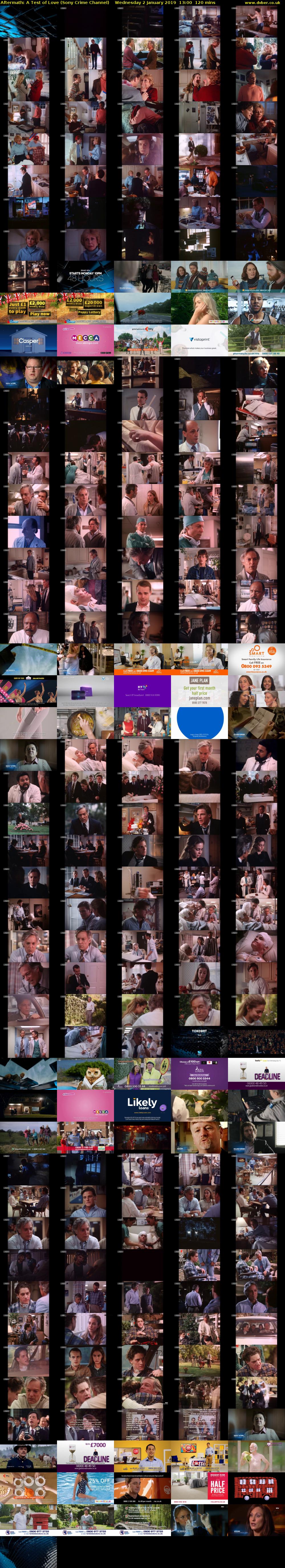 Aftermath: A Test of Love (Sony Crime Channel) Wednesday 2 January 2019 13:00 - 15:00