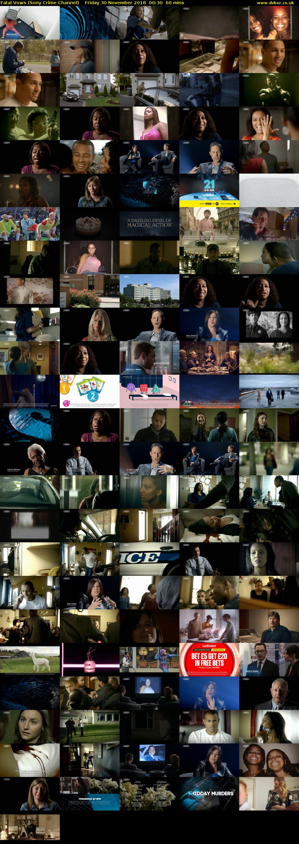 Fatal Vows (Sony Crime Channel) Friday 30 November 2018 00:30 - 01:30
