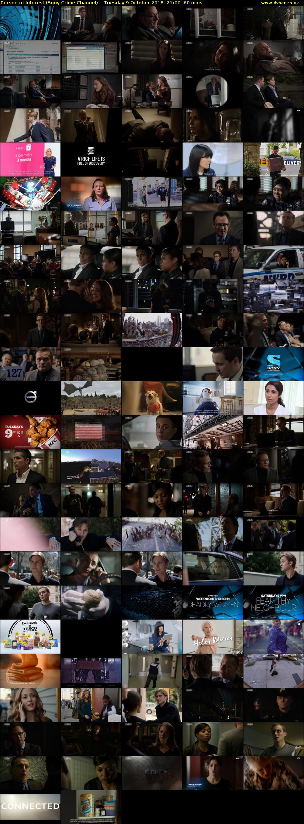 Person of Interest (Sony Crime Channel) Tuesday 9 October 2018 21:00 - 22:00