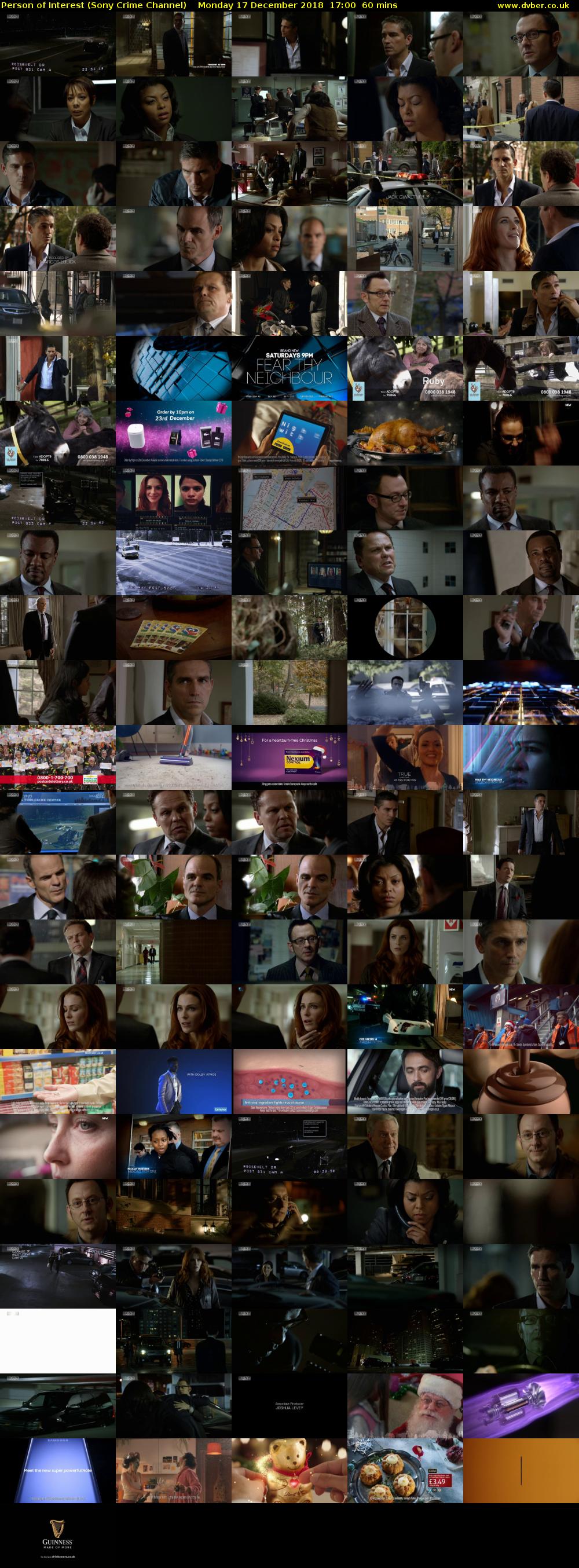 Person of Interest (Sony Crime Channel) Monday 17 December 2018 17:00 - 18:00