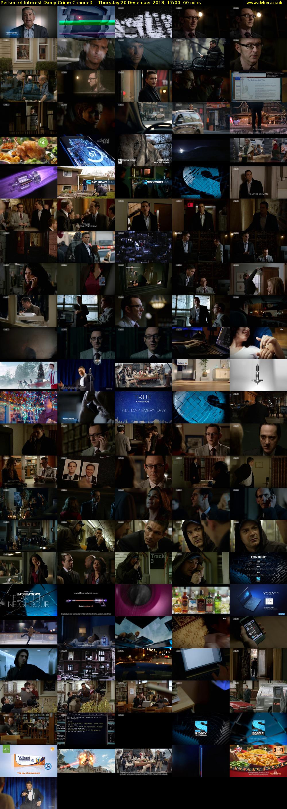 Person of Interest (Sony Crime Channel) Thursday 20 December 2018 17:00 - 18:00