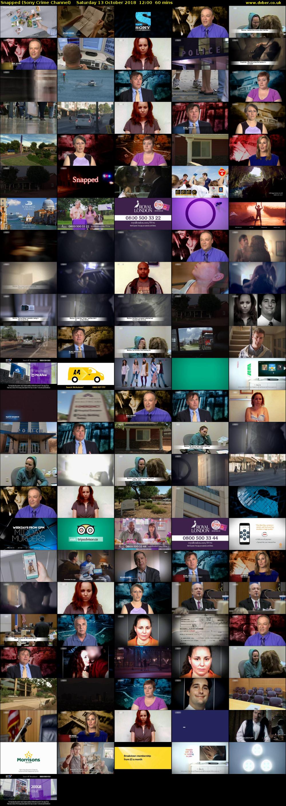 Snapped (Sony Crime Channel) Saturday 13 October 2018 12:00 - 13:00