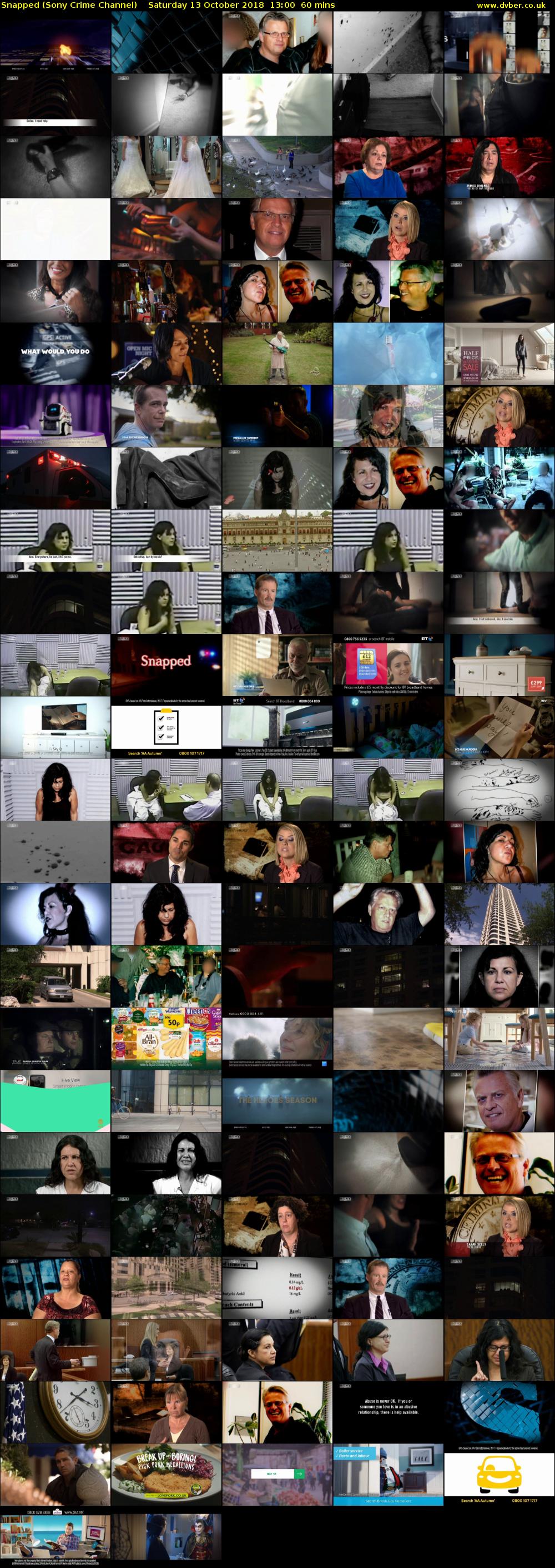 Snapped (Sony Crime Channel) Saturday 13 October 2018 13:00 - 14:00