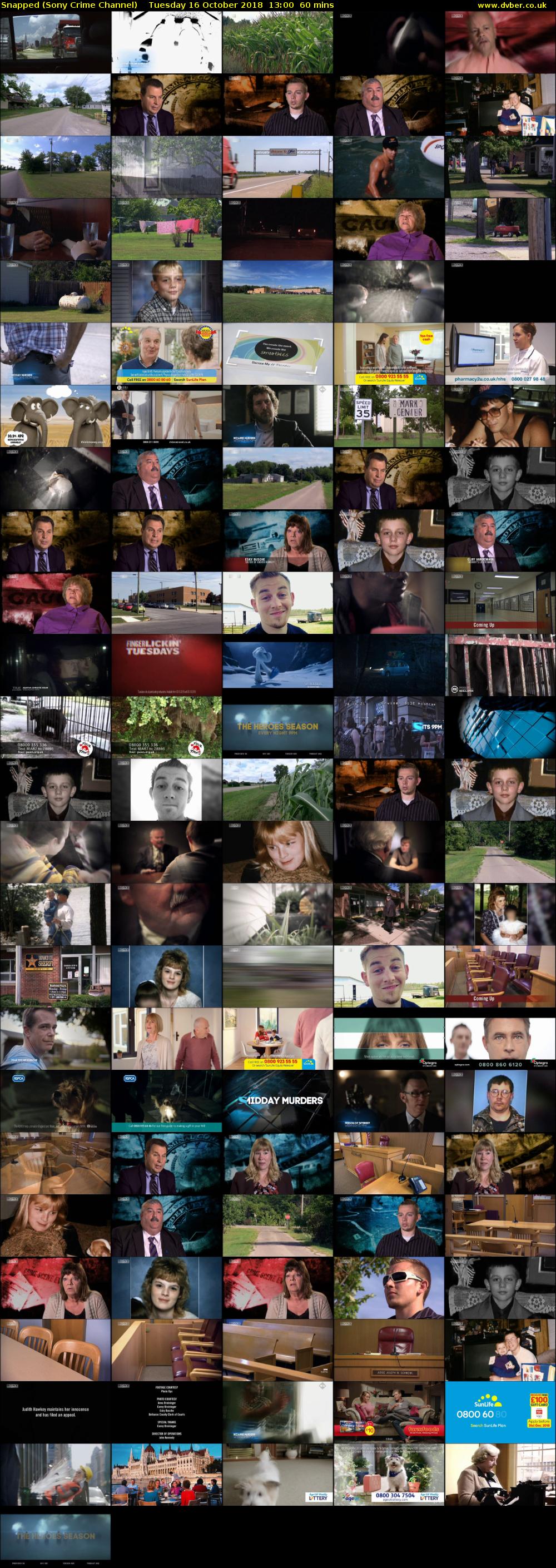 Snapped (Sony Crime Channel) Tuesday 16 October 2018 13:00 - 14:00