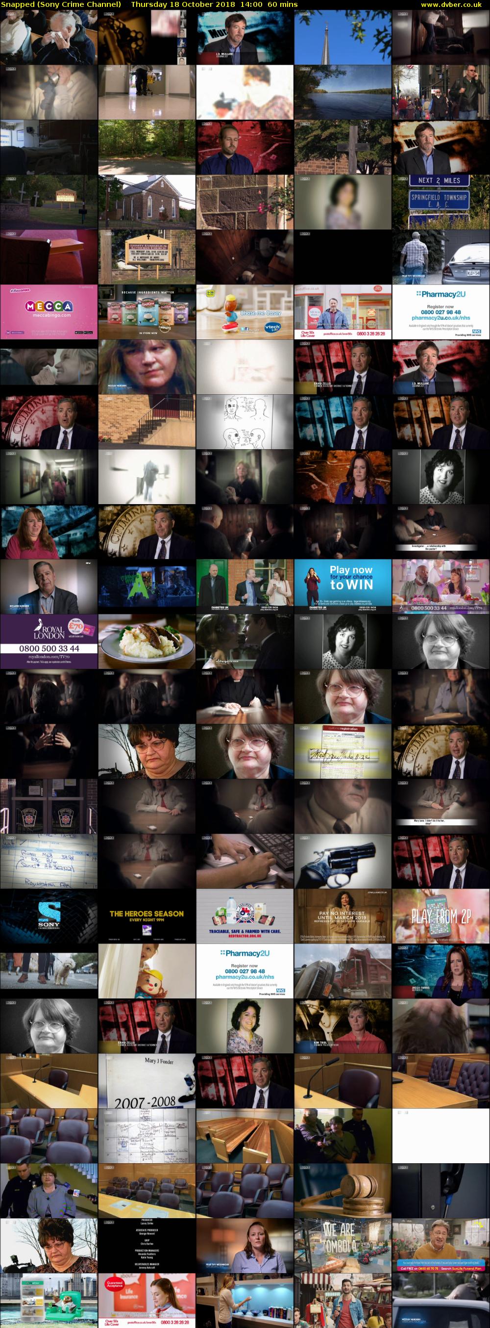Snapped (Sony Crime Channel) Thursday 18 October 2018 14:00 - 15:00