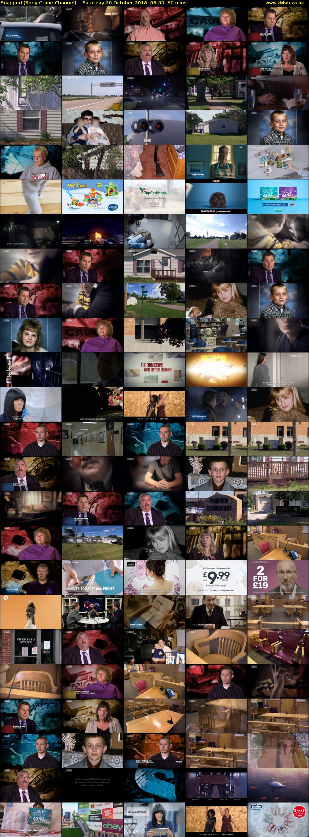 Snapped (Sony Crime Channel) Saturday 20 October 2018 08:00 - 09:00