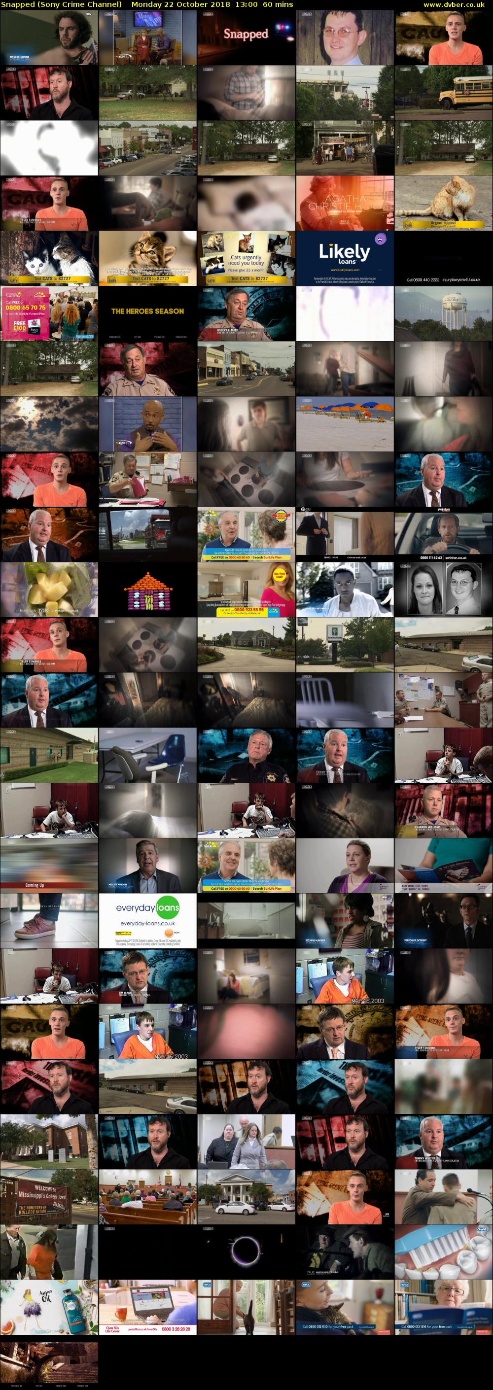 Snapped (Sony Crime Channel) Monday 22 October 2018 13:00 - 14:00