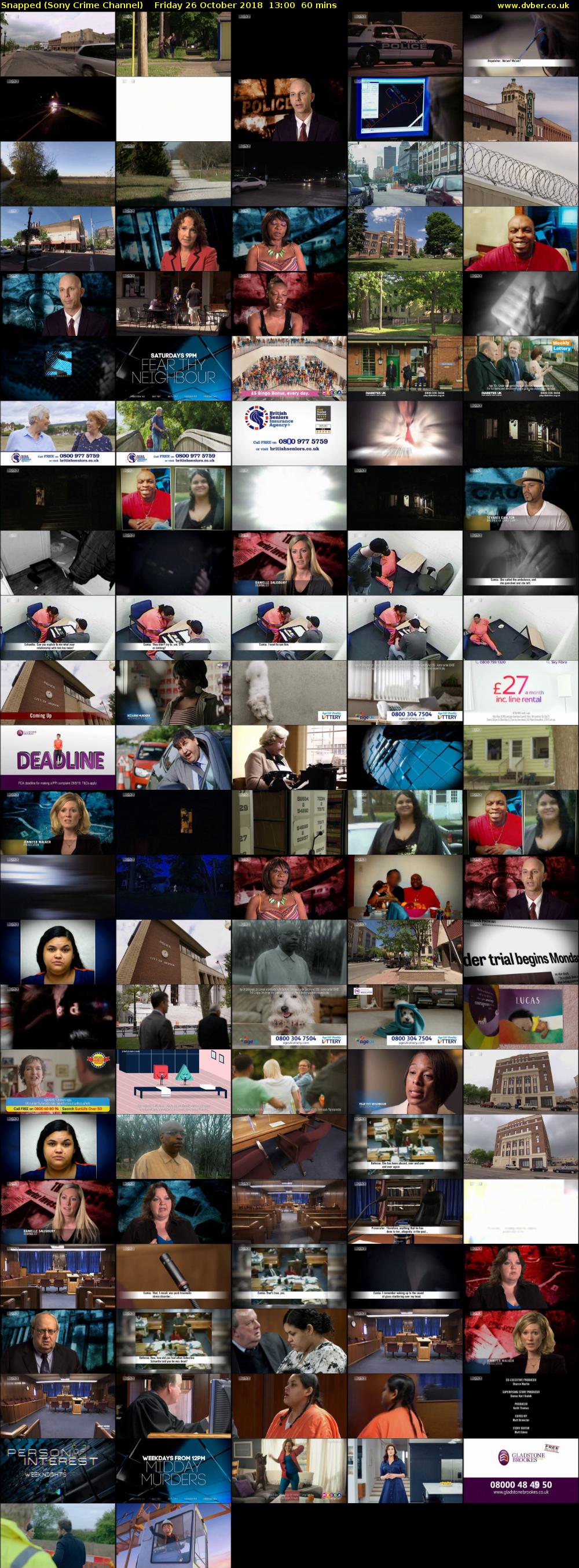 Snapped (Sony Crime Channel) Friday 26 October 2018 13:00 - 14:00