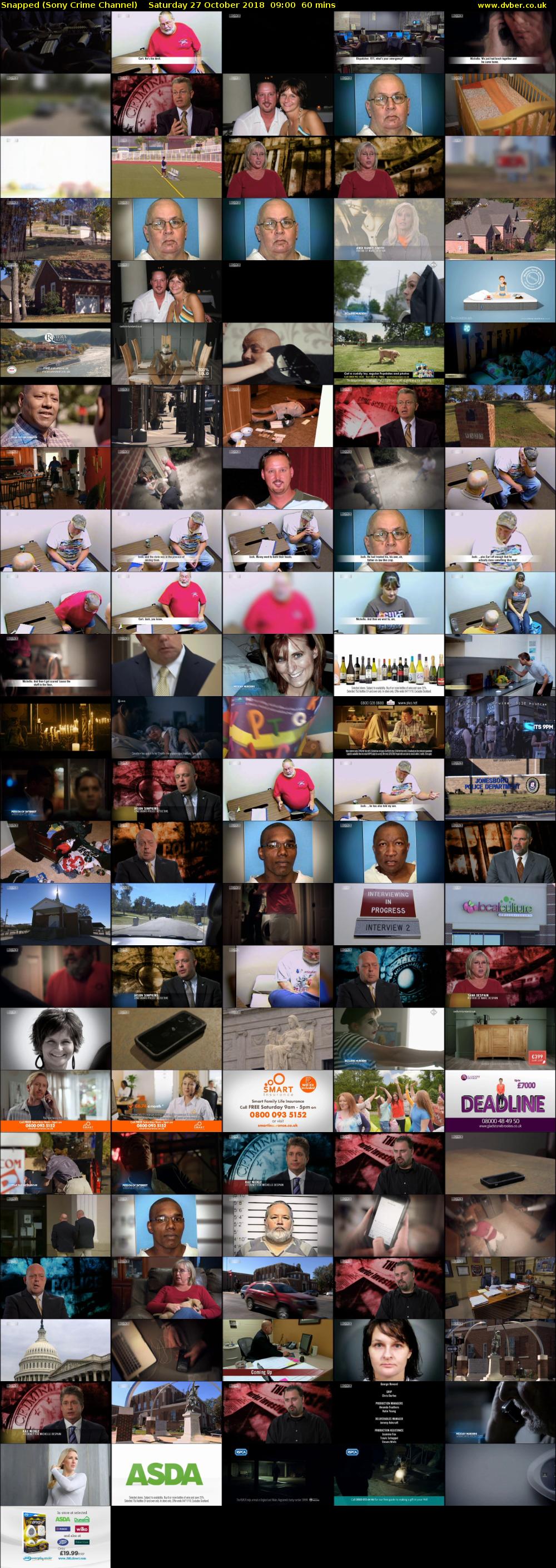 Snapped (Sony Crime Channel) Saturday 27 October 2018 09:00 - 10:00