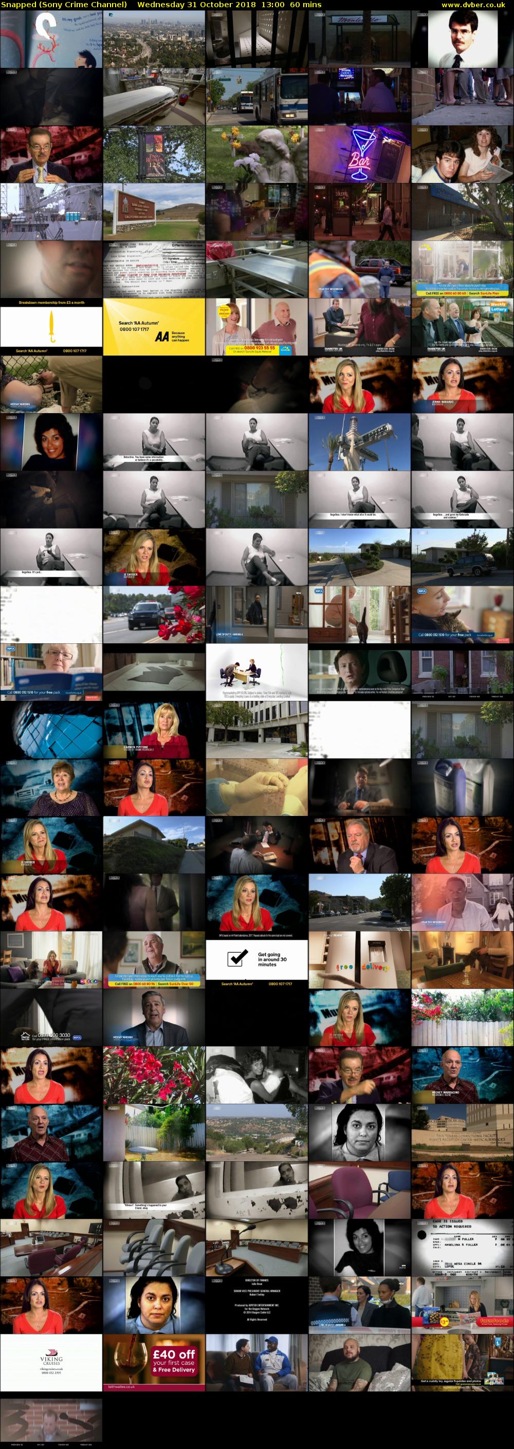 Snapped (Sony Crime Channel) Wednesday 31 October 2018 13:00 - 14:00