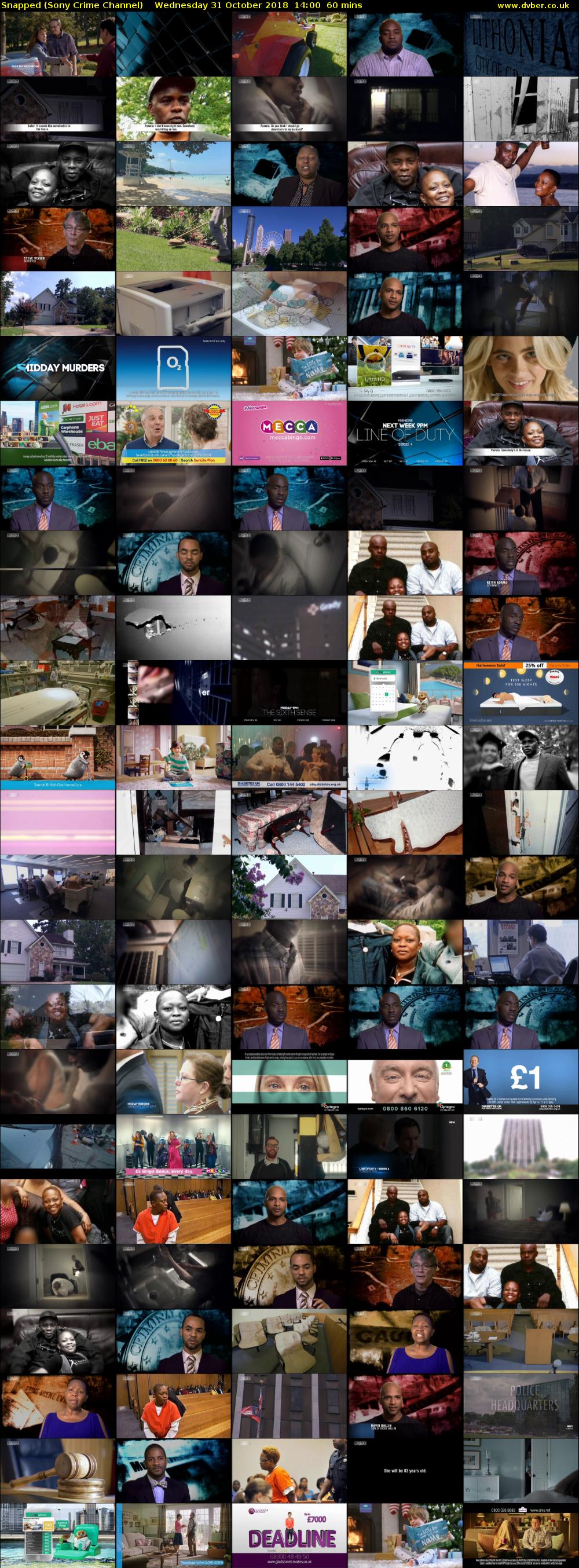 Snapped (Sony Crime Channel) Wednesday 31 October 2018 14:00 - 15:00