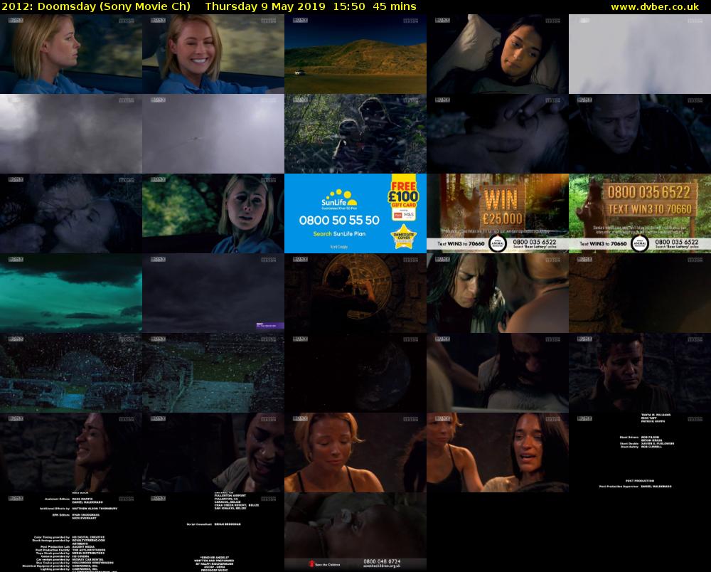 2012: Doomsday (Sony Movie Ch) Thursday 9 May 2019 15:50 - 16:35