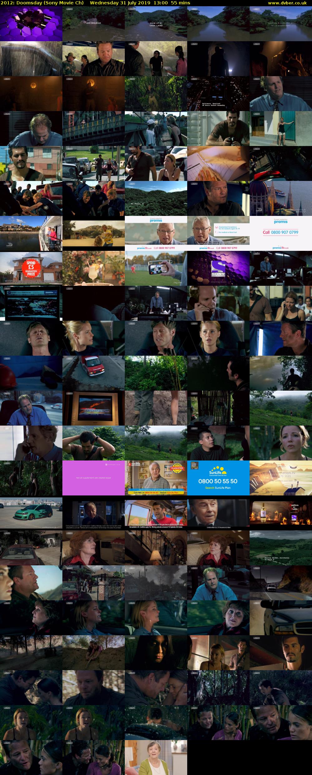 2012: Doomsday (Sony Movie Ch) Wednesday 31 July 2019 13:00 - 13:55