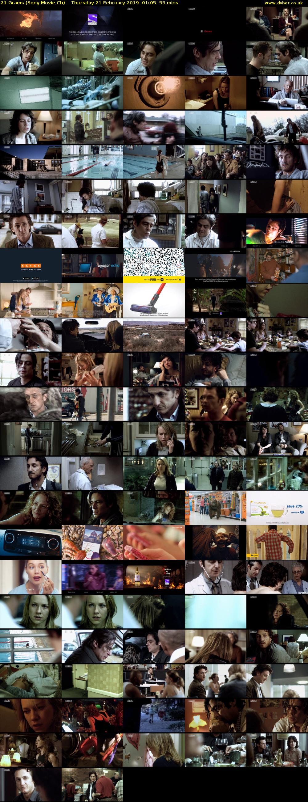 21 Grams (Sony Movie Ch) Thursday 21 February 2019 01:05 - 02:00