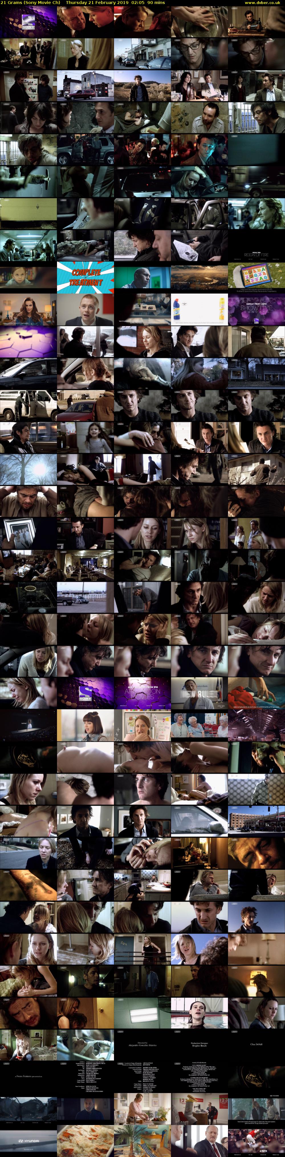21 Grams (Sony Movie Ch) Thursday 21 February 2019 02:05 - 03:35