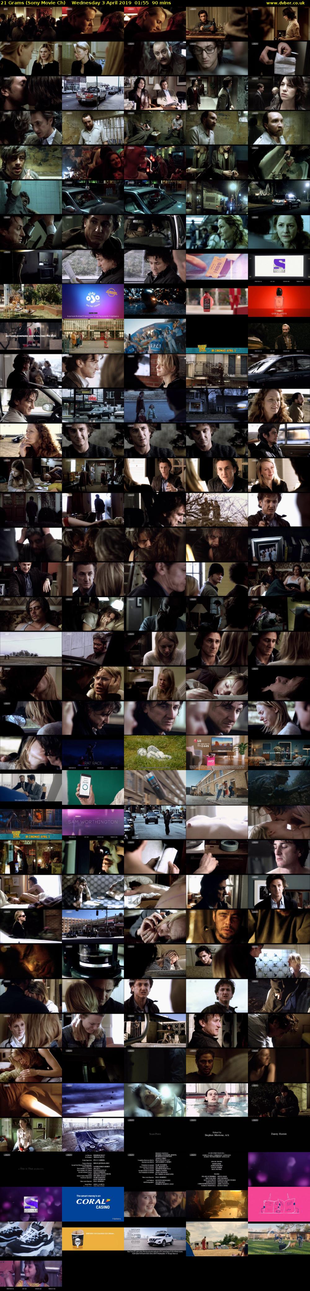 21 Grams (Sony Movie Ch) Wednesday 3 April 2019 01:55 - 03:25