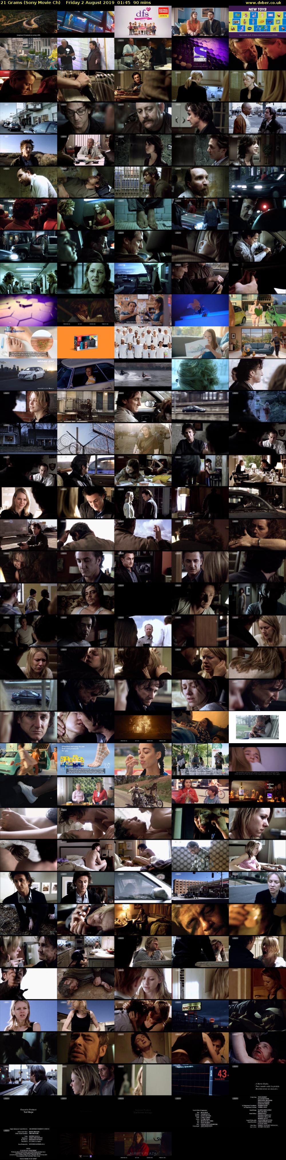 21 Grams (Sony Movie Ch) Friday 2 August 2019 01:45 - 03:15