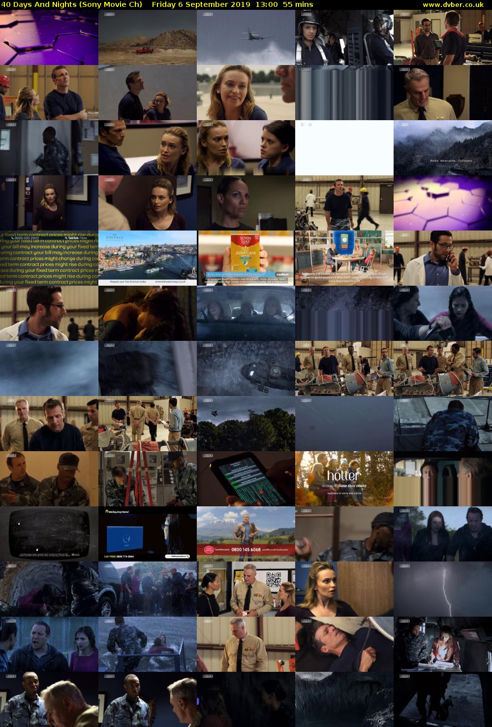 40 Days And Nights (Sony Movie Ch) Friday 6 September 2019 13:00 - 13:55