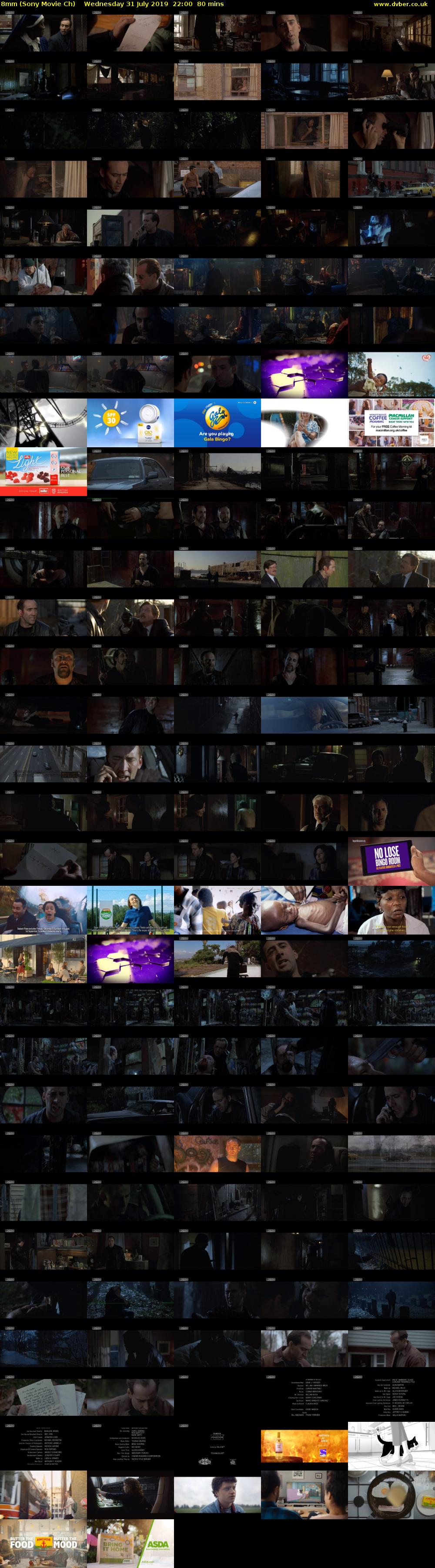 8mm (Sony Movie Ch) Wednesday 31 July 2019 22:00 - 23:20